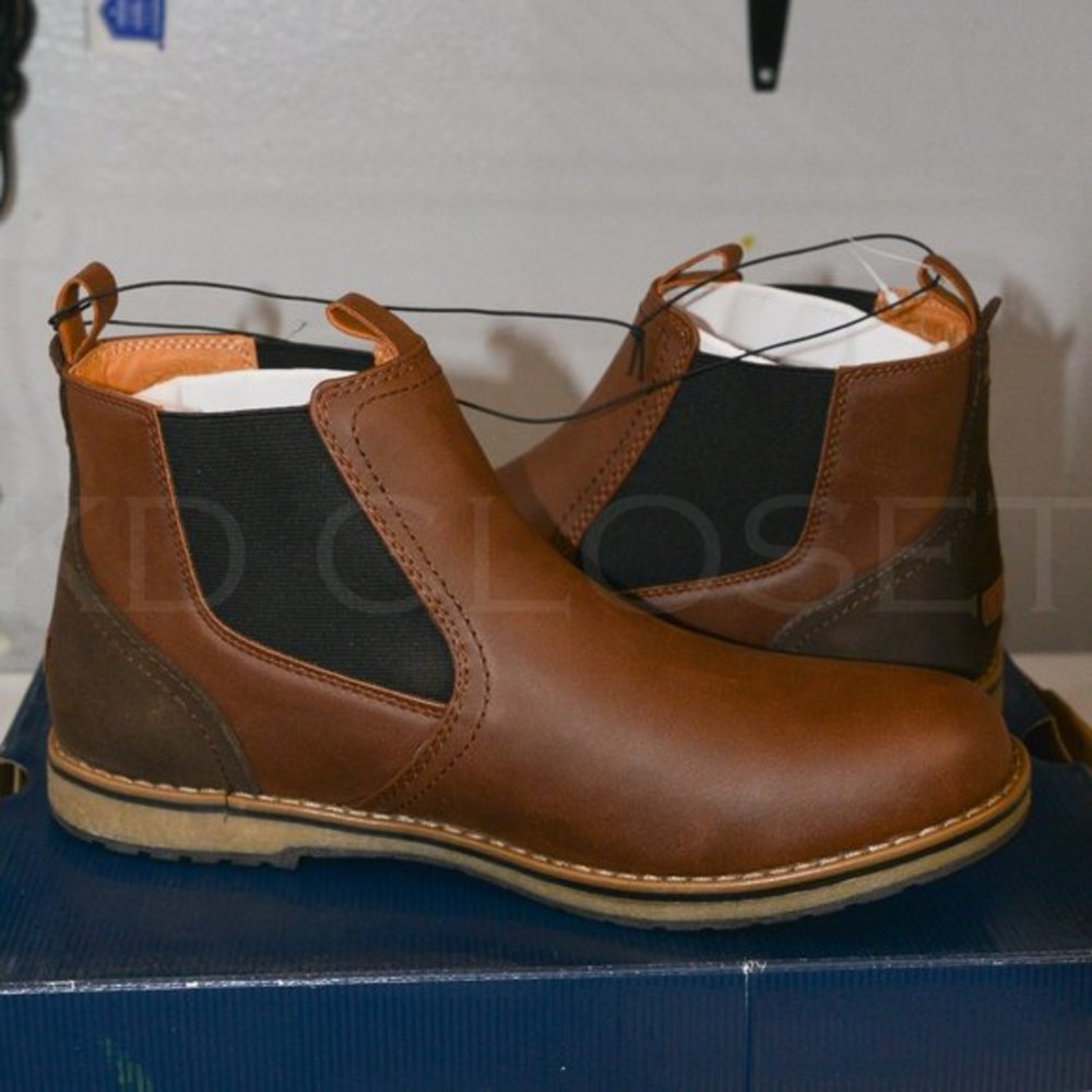 Izod BROWN‎ Men's Lucas Pull-On Chukka Leather Boot